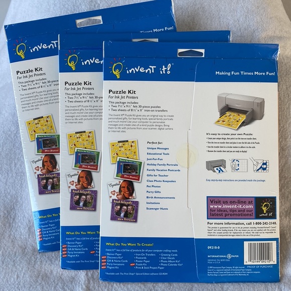 Puzzle Kit Bundle - 3 Packs NWT - Invent It! - Picture 2 of 6